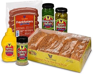 Vienna Beef Vienna® Beef - Natural Casing Chicago Style Hot Dog Kit 10 PACK