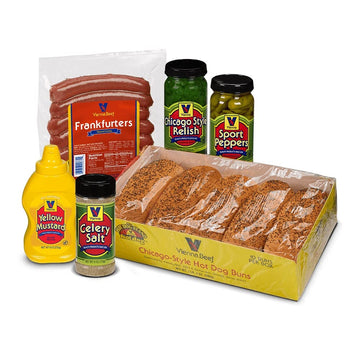 Vienna® Beef - Natural Casing Chicago Style Hot Dog Kit 10 PACK by Vienna Beef – 12 ounce