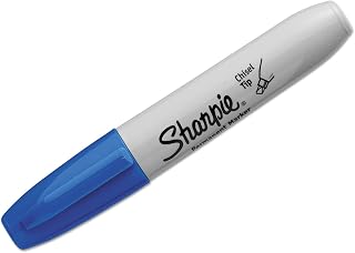 Sharpie 38203 Permanent Marker 5.3mm Chisel Tip Blue Dozen