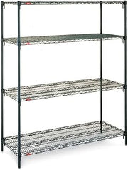 METRO A556K3 Super Adjustable Super Erecta 4-Shelf Industrial Wire Shelving Starter Unit, Metroseal 3 Epoxy, 24" x 48" x 63"