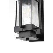 Harlan One Light Outdoor Wall Sconce Black by Lighting Design – Iron, Black