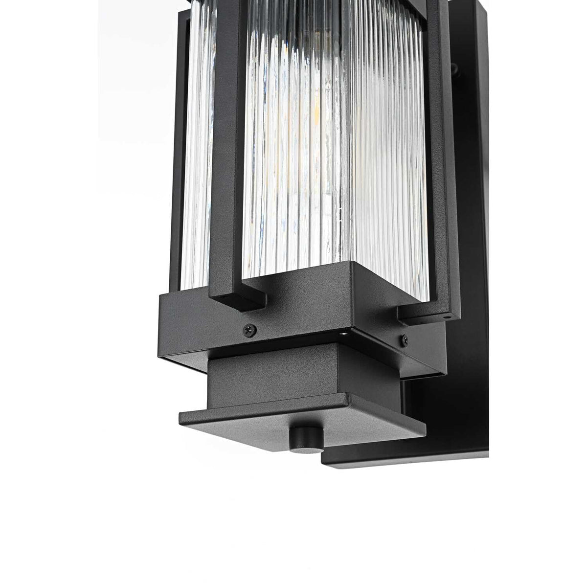 Harlan One Light Outdoor Wall Sconce Black by Lighting Design – Iron, Black