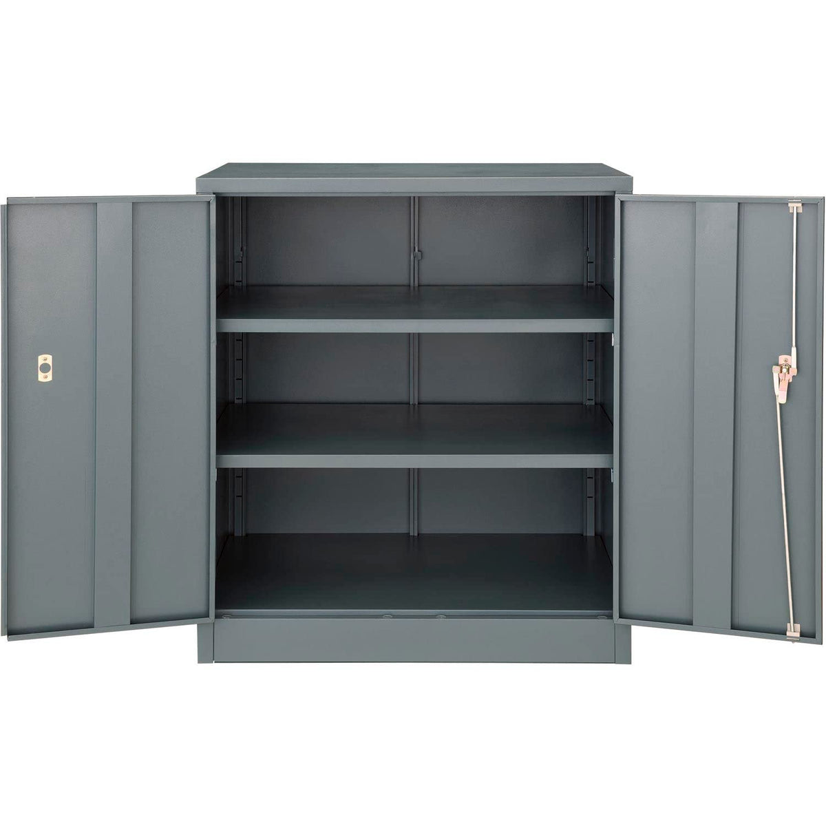 Counter Height Cabinet with Locking Lever Handle by Global Industrial – 36x24x42 inches, Alloy Steel, Grey, Model 269872GY