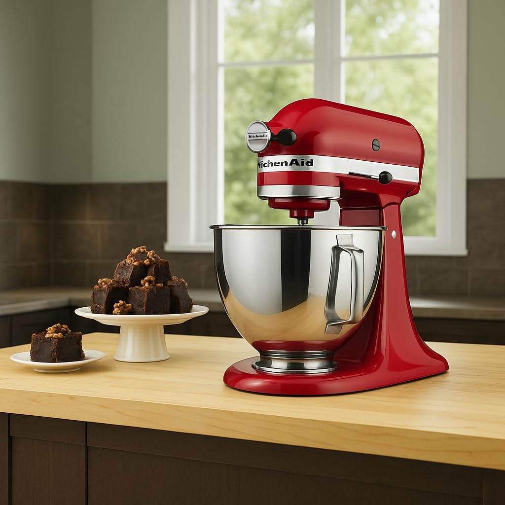 Kitchen Aid Tilt-Head Stand Mixer 4.5 Quart KSM85PBER by KitchenAid – 4.5-Quart, 4.5 quarts, Metal, Red