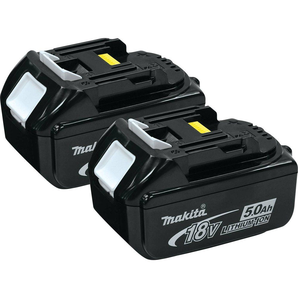 18-volt LXT Lithium-Ion 5.0Ah Battery by Makita – 2 Pack, Plastic, Model BL1850-2