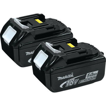 18-volt LXT Lithium-Ion 5.0Ah Battery by Makita – 2 Pack, Plastic, Model BL1850-2