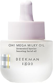 Beekman 1802 Oh! Mega Milky Facial Oil Serum, 0.5 fl oz | Vitamin C & Niacinamide Serum for Hydration & Barrier Support, Lightweight Face Oil, Non-Greasy, Sensitive Skin Safe