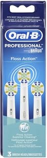Oral-B Floss Action Brush Head 3 Each (Pack of 6)