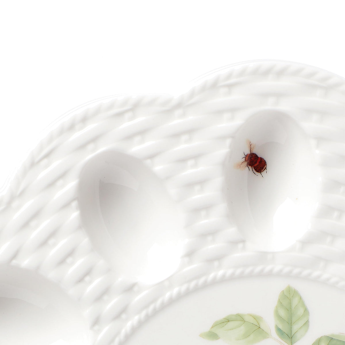 Butterfly Meadow Egg Tray by Lenox – 11.8" x 11.8" x 0.8", Porcelain, Multicolor, Model 893457