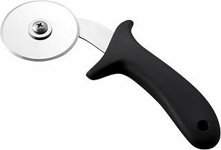 Winco 2 1/2" Black Plastic Pizza Cutter, Blade, Handle