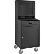 Mobile Security LCD Computer Cabinet Enclosure by Global Industrial – Alloy Steel, Black, Model 239115BKA
