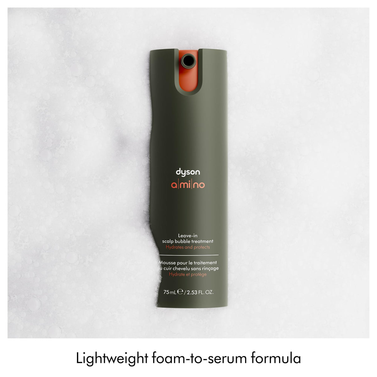 Amino™ leave-in scalp bubble treatment Refill by Dyson – 75 Fl Oz (Pack of 1), Clear