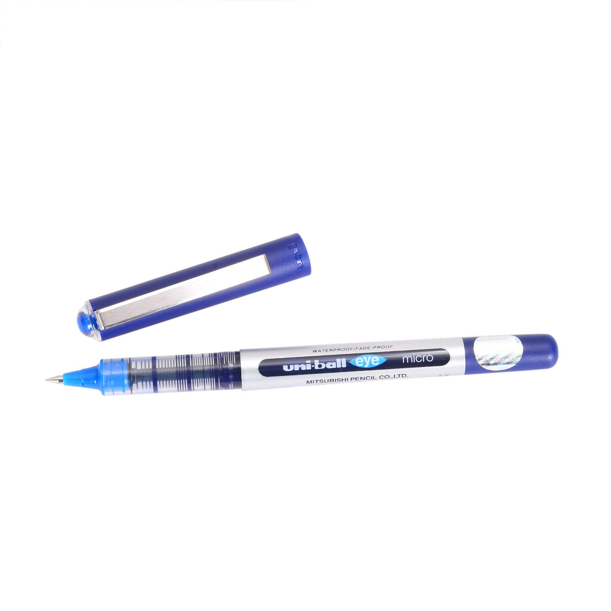 Eye Micro UB-150 Fine Rollerball Pen - Blue by Uni-Ball – 3pack, Stainless Steel, Blue, Pack of 3, Model 153486287