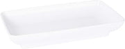 Elite Global Solutions 14" x 8" White Rectangular Heavy-Duty Melamine Plastic Serving Platter