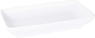 Elite Global Solutions 14" x 8" White Rectangular Heavy-Duty Melamine Plastic Serving Platter