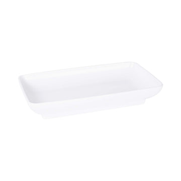 14" x 8" White Rectangular Heavy-Duty Melamine Plastic Serving Platter by Elite Global Solutions – 14" x 8", 2.5 quarts, Melamine, White, Model M85145-NW