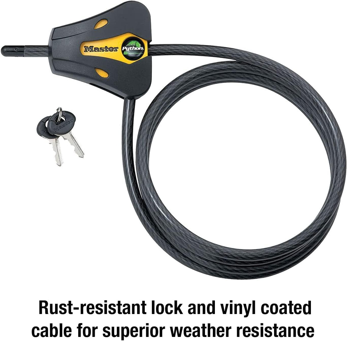 Keyed Alike Trail Camera Python Adjustable Cable Locks w/20 Keys by Master Lock – 10 Pack, Aluminum, Pack of 10, Model 8419KA