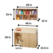 Diaper Changer Combo by Jonti-Craft – 38.5" high x 48.5" wide x 23.5" deep, Wood, ['Light Wood'], Model 5140JC