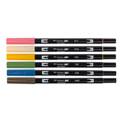 Dual Brush Pen Art Markers by Tombow – 1 Count (Pack of 7), Plastic, Multicolor, Model 72560