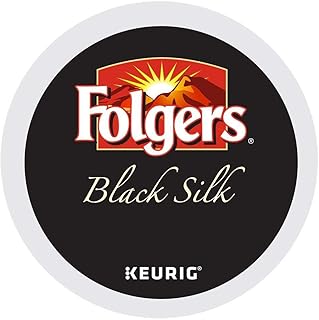 Folgers Black Silk Dark Roast Coffee, Keurig K-Cup Pods,24 Count (Pack of 4)