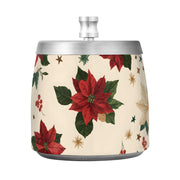 Poinsettias Holly Leaf Splash Ashtray with Lid by ALAZA – Stainless Steel, C4885, Model g541054487p1082c1149s2657