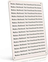Rational Decision Making Vintage Metal Signs Wall Art 8X12 Inch | Vintage Style Wall Decor, Indoor Outdoor for Home, Living Room, Bedroom, Office, Porch, Gift for Homeowners or Decor Lovers