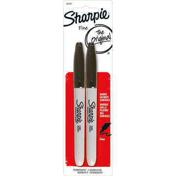 (,,), ) Permanent Markers, Fine Point, Black, Pair, with [parallel import goods] by Sharpie – black, Pack of 2
