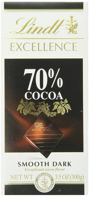 Excellence Bar (Dark Chocolate 70% Cocoa) - Pack of by Lindt – 3.5 Ounce (Pack of 4), Pack of 4