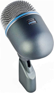 Kick Drum Microphone - Supercardioid Dynamic Mic with High Output Neodymium Element by Shure – 4.10, Alloy Steel, Silver, Model Beta 52A