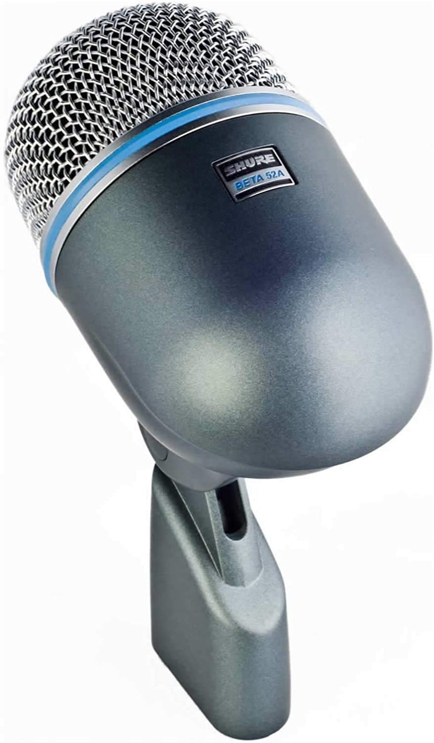 Kick Drum Microphone - Supercardioid Dynamic Mic with High Output Neodymium Element by Shure – 4.10, Alloy Steel, Silver, Model Beta 52A