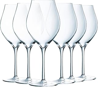 Chef & Sommelier Exaltation Wine Glass 47 cl Set of 6 | Resistant clear glass, stemware for tasting, dishwasher-safe, made in France