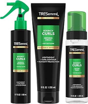 TRESemmé Bouncy Curls Hair Styling Products for Curly Hair – Air Dry Foam, Defining Curl Cream + Leave-In Refresher Spray, Hydrating Frizz Control