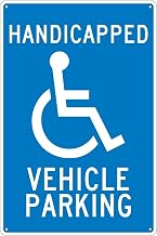 NMC Traffic Sign, Handicapped Vehicle Parking, 18" X 12", White/Blue, TM10G