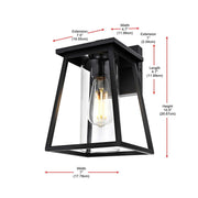 Lambert One Light Outdoor Wall Sconce Black by Lighting Design – Iron, Black, Model OD346W11BK