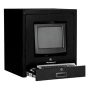 Counter Top CRT Security Computer Cabinet by Global Industrial – Steel, Black, Model 607294BK
