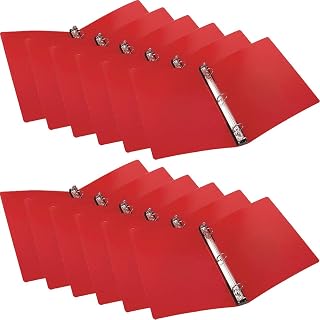 Avery Hanging Storage Binder with Gap Free Round Rings, 1'' Capacity, Red, Total 12 EA, Sold as 1 Carton