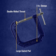 IRWIN 3 in / Deep Throat / Multi C-Clamps