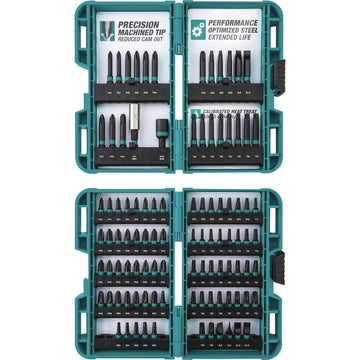 Impactx 100 Pc. Driver Bit Set by Makita – One Size, Alloy Steel, Multicolor, Model E-00038