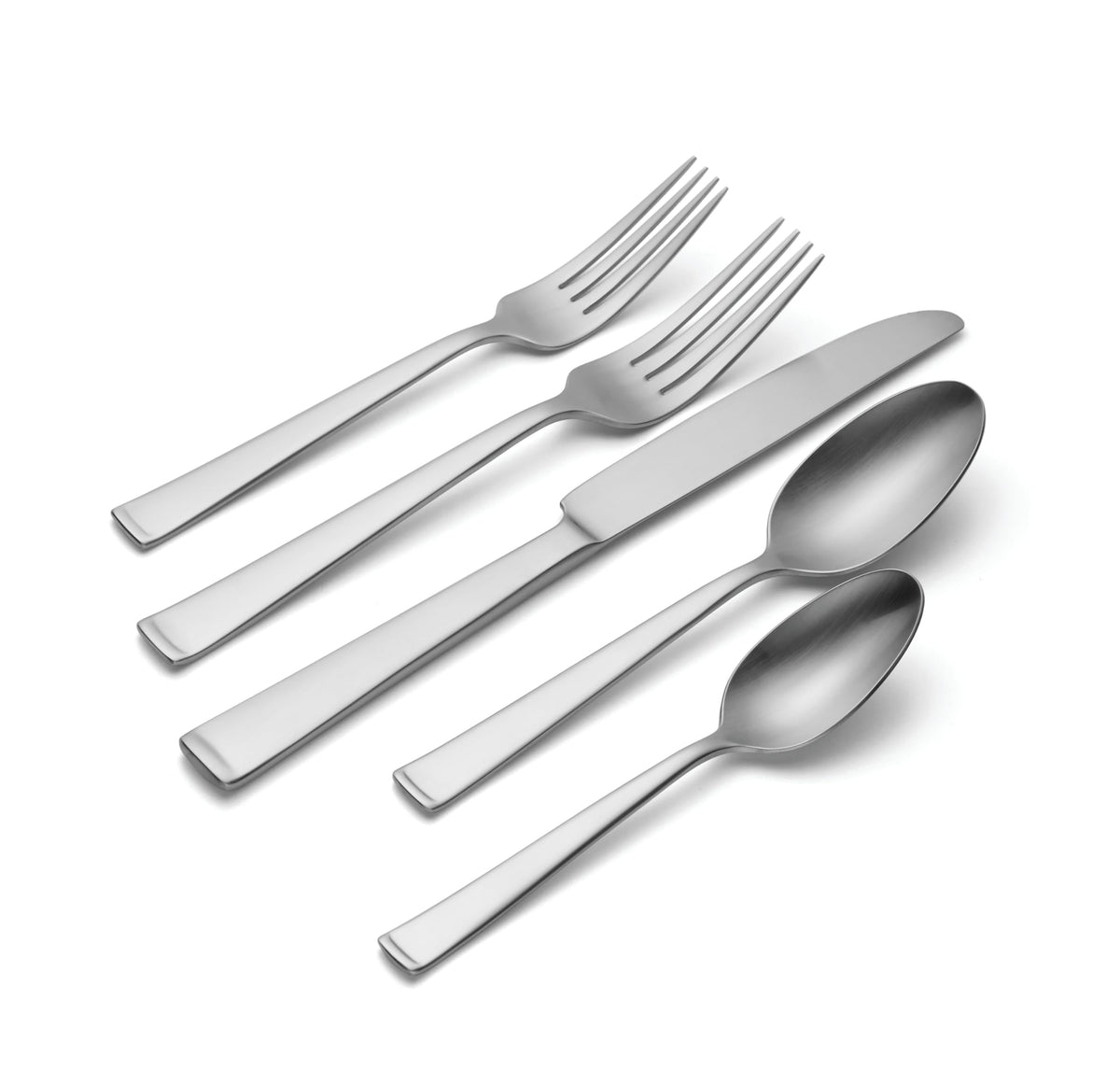 Satin Lewin 65 Piece Fine Flatware Set by Oneida – 9.55 LB, Stainless Steel, Metallic, Pack of 65, Model F149065A