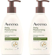 Aveeno Daily Moisturizing Lotion 12 Ounce Pump (354ml) (2 Pack)