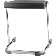 NPS 18" Elephant Z-Stool with Backrest by National Public Seating – unspecified, Steel, Black, Model 6618B