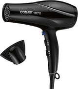 Conair Hair Dryer Style & Shine Natural Crystal Collection, 1875W Hairdryer, 3 Heat Settings, 2 Speeds, Blow Dryer with Concentrator Attachment, Ionic & Hematite-Infused Ceramic Technology,Pack of 4
