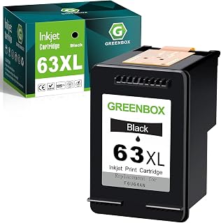 GREENBOX 63XL Black Ink Cartridge High Yield for 63XL Ink Cartridge, 1-Pack | Replacement for HP 63XL Ink Black for Envy 4520 4516 4526 4521 Officejet 4650 3830 3831 4655 Deskjet 1112 3632 2130 Printer