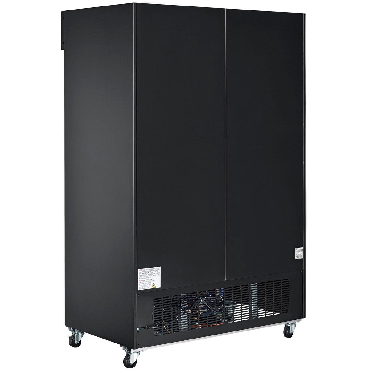 Merchandiser Display Refrigerator by Nexel – 31.9"L x 53.1"W x 84.4"H, 45.0 cubic_feet, Coated Steel, Black, Model G1.2YBM2F-HC (Sliding Door)