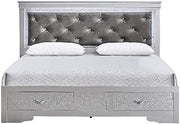 Glory Furniture Lorana G6500F-KSB King Bed Silver Champagne