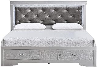 Glory Furniture Lorana G6500F-KSB King Bed Silver Champagne