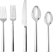 Fortessa Orson 18/10 Stainless Steel, 20 Piece Flatware Set (Service for 4), Silver