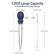 U-Taste Turkey Baster with Brush, 1.5 oz Capacity, Midnight Blue