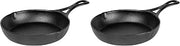 Lodge Blacklock 7" Triple Seasoned Cast Iron Skillet - Lightweight - Easy Cleanup - Premium Cookware (Pack of 2)
