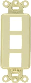 Hubbell ISF3EI iSTATION Decorator Frame Wall Plate, 3 Port, Electric Ivory